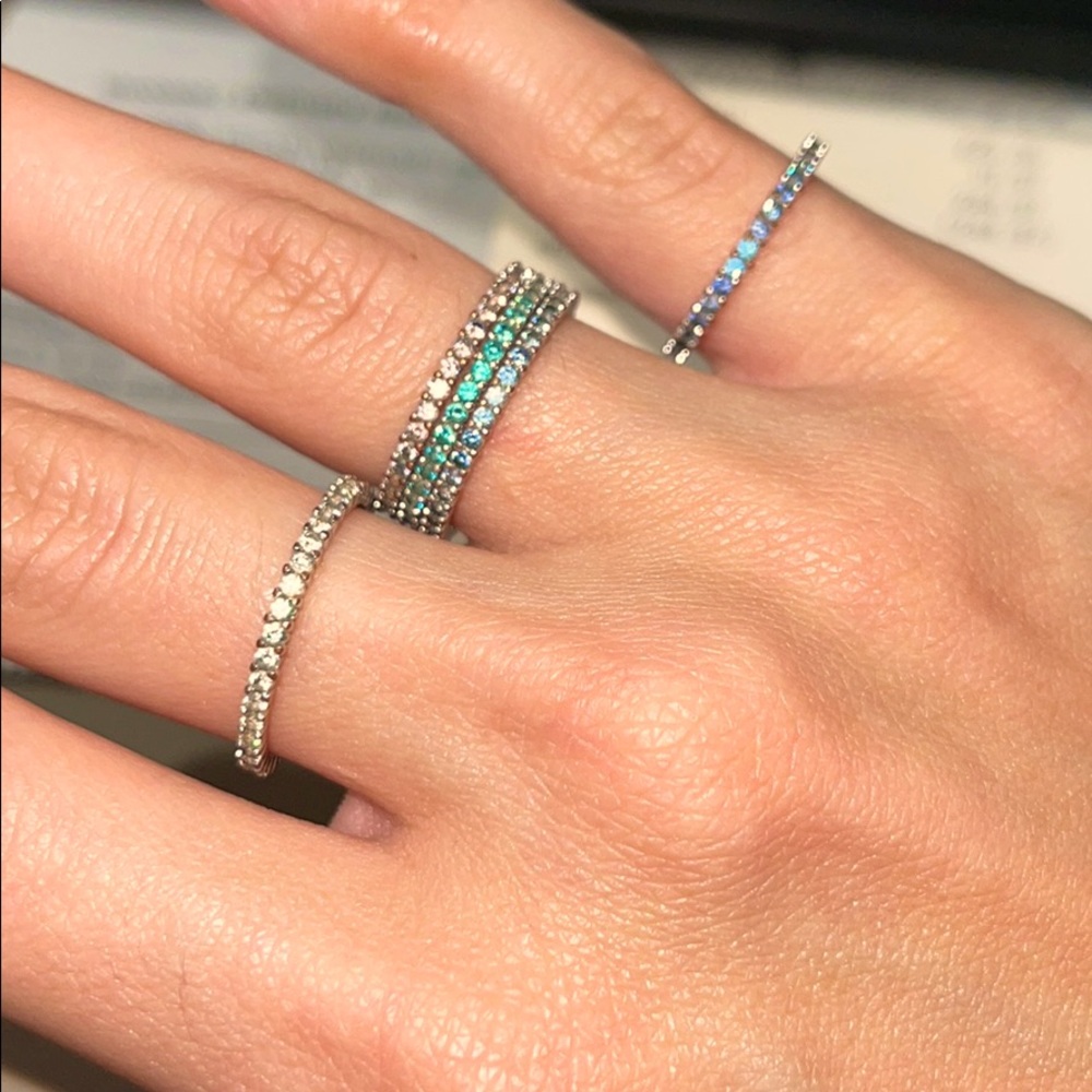 SWAROVSKI VITTORE RING - size 7 - three rings